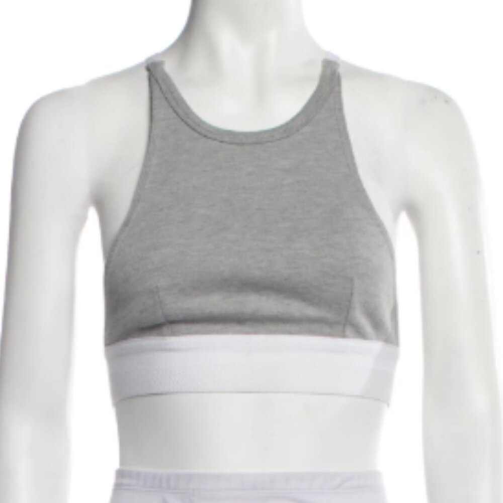 Alexander Wang Crop Top / Sports Bra in Gray and White | Size XS